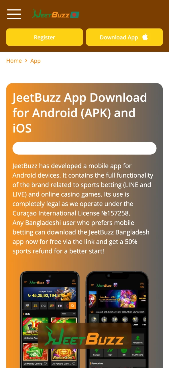 Click on the button to download JeetBuzz apk.