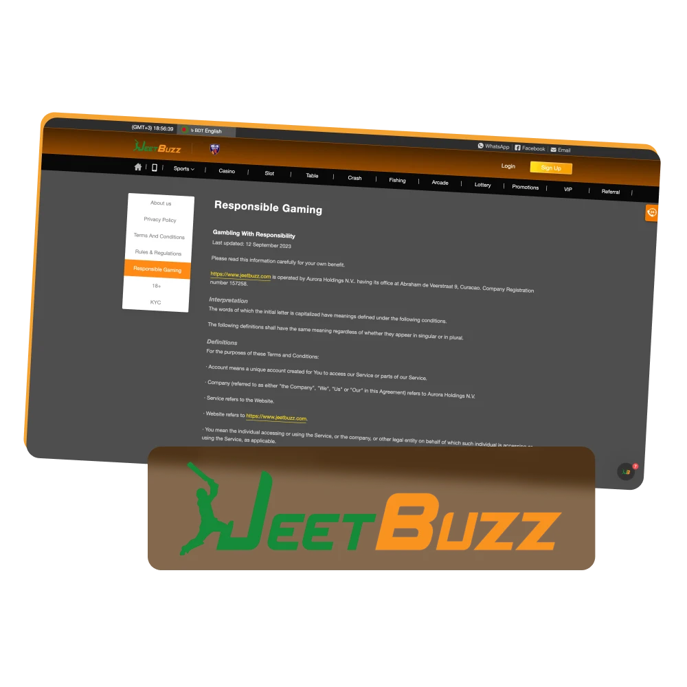 JeetBuzz is committed to promoting responsible gambling.